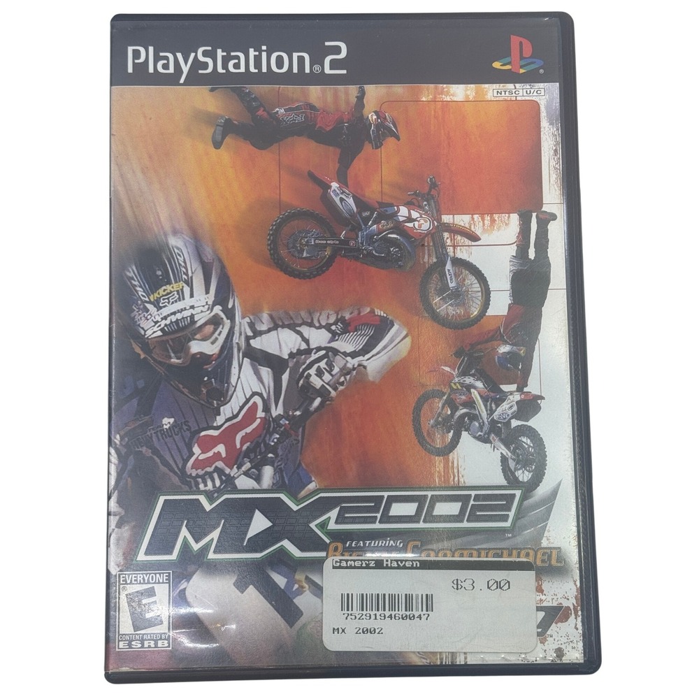 MX 2002 Featuring Ricky Carmichael (Sony PlayStation 2,‎ 2001) Complete CIB THQ